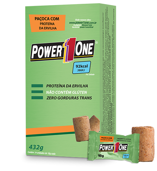 Caixa Paçoca Proteica Vegana (432g) - Power1one