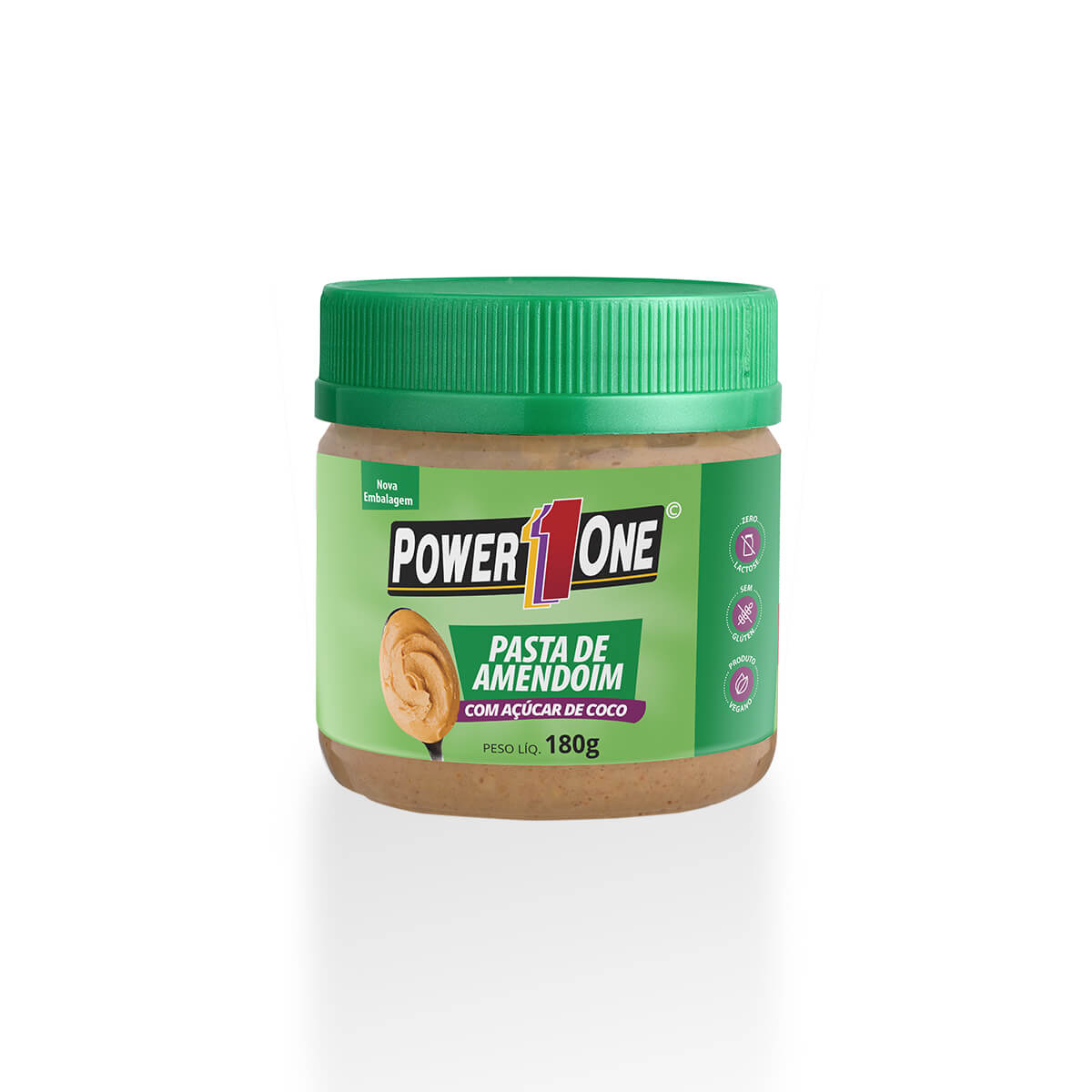 Pasta de Amendoim com Açúcar de Coco (180g) - Power1One