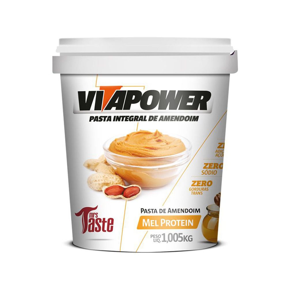 Pasta de Amendoim Mel Protein (1,005kg) - VitaPower