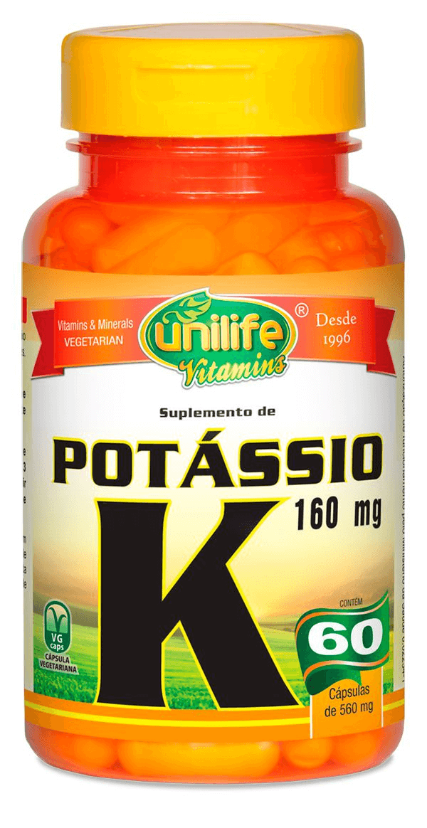 Potássio Vitamina K 60 Cápsulas (560mg) - Unilife