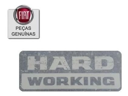 Emblema Adesivo Hard Working Fiat Strada 13 14 18 Original