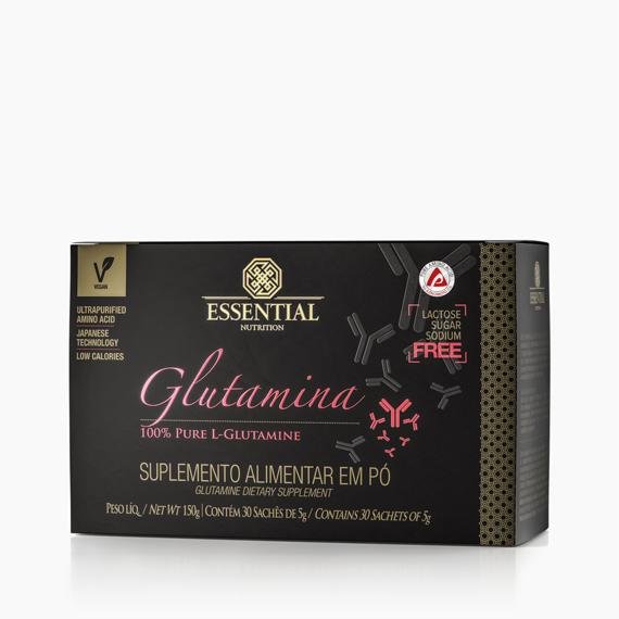 GLUTAMINA BOX 150G C/30 SACHÊS - ESSENTIAL NUTRITION