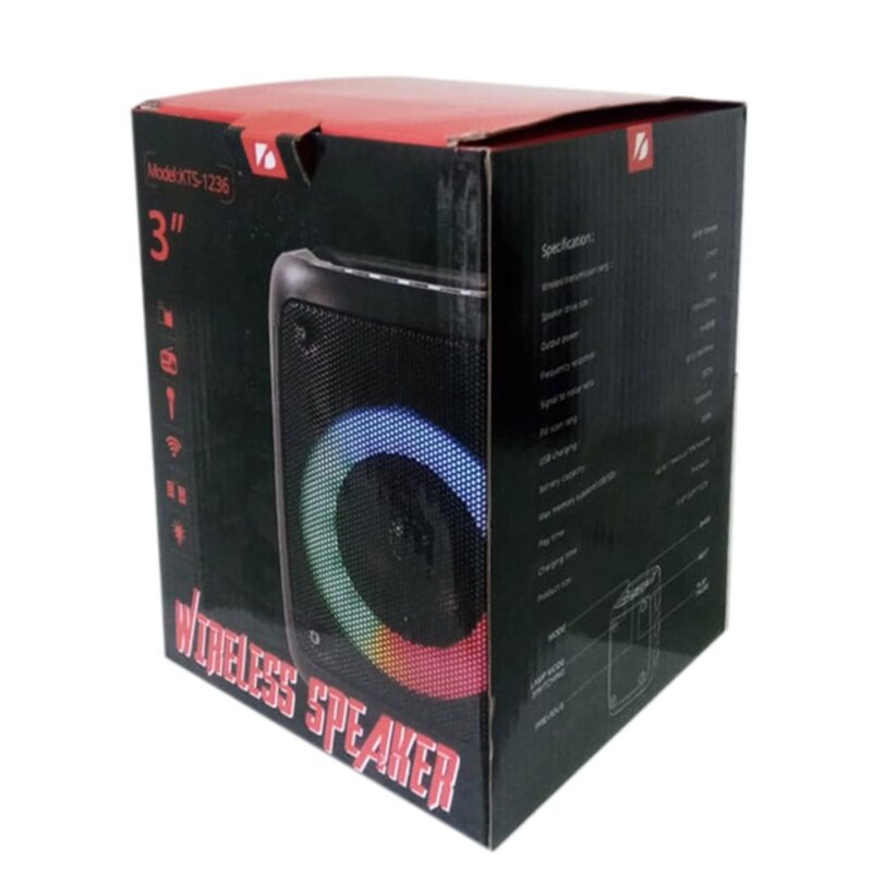 Caixa de Som rgb Wireless Speaker c/ Suporte de Celular - KTS-1236