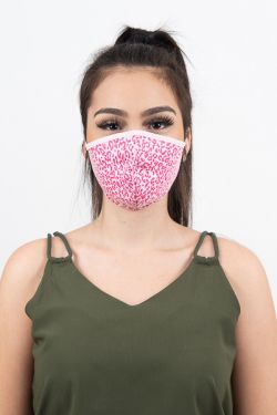 Máscara de Proteção - Onça Rosa Bebe e Pink