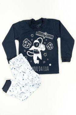 Pijama Manga Longa Bebe Menino - Mundo da Lua