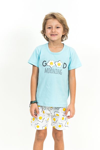 Pijama Manga Curta Infantil Masculino - Good Morning