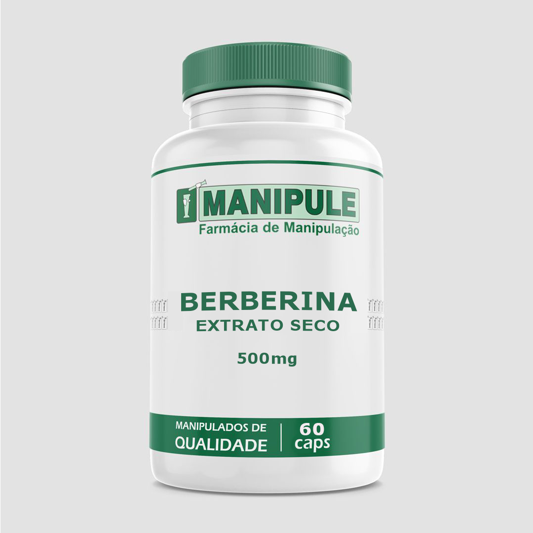 Berberina Extrato Seco 500mg  - Manipule - Farmácia de Manipulação no ABC