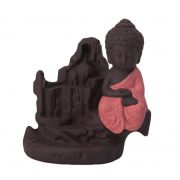 Incensário Cascata em Cerâmica com Monge da Concentração