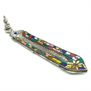 Incensário Indiano Artesanal Mosaico Colorido (Buda)