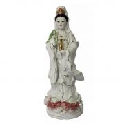 Kuan Yin Deusa da Misericórdia em Porcelana (40cm)