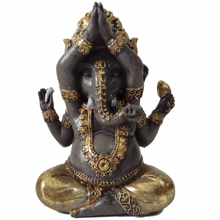 Estátua Ganesha Yoga Prosperidade (14cm) - Yoga