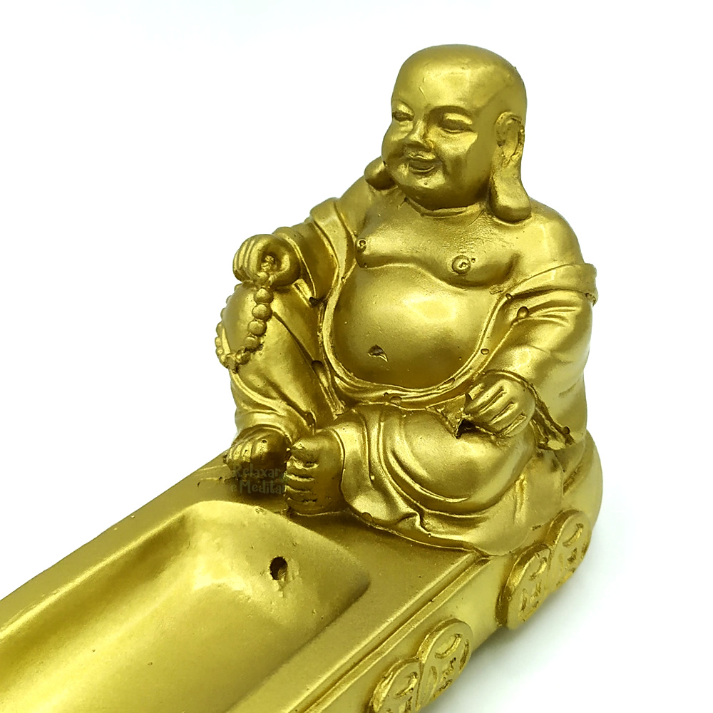 Incensário Canaleta Buda da Prosperidade (24cm)