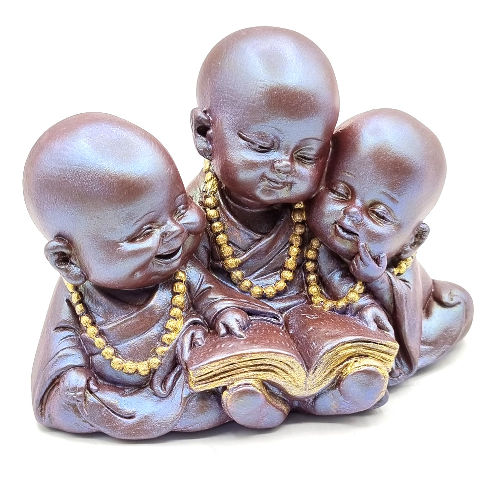 Trio de Monges da Sabedoria (12cm)
