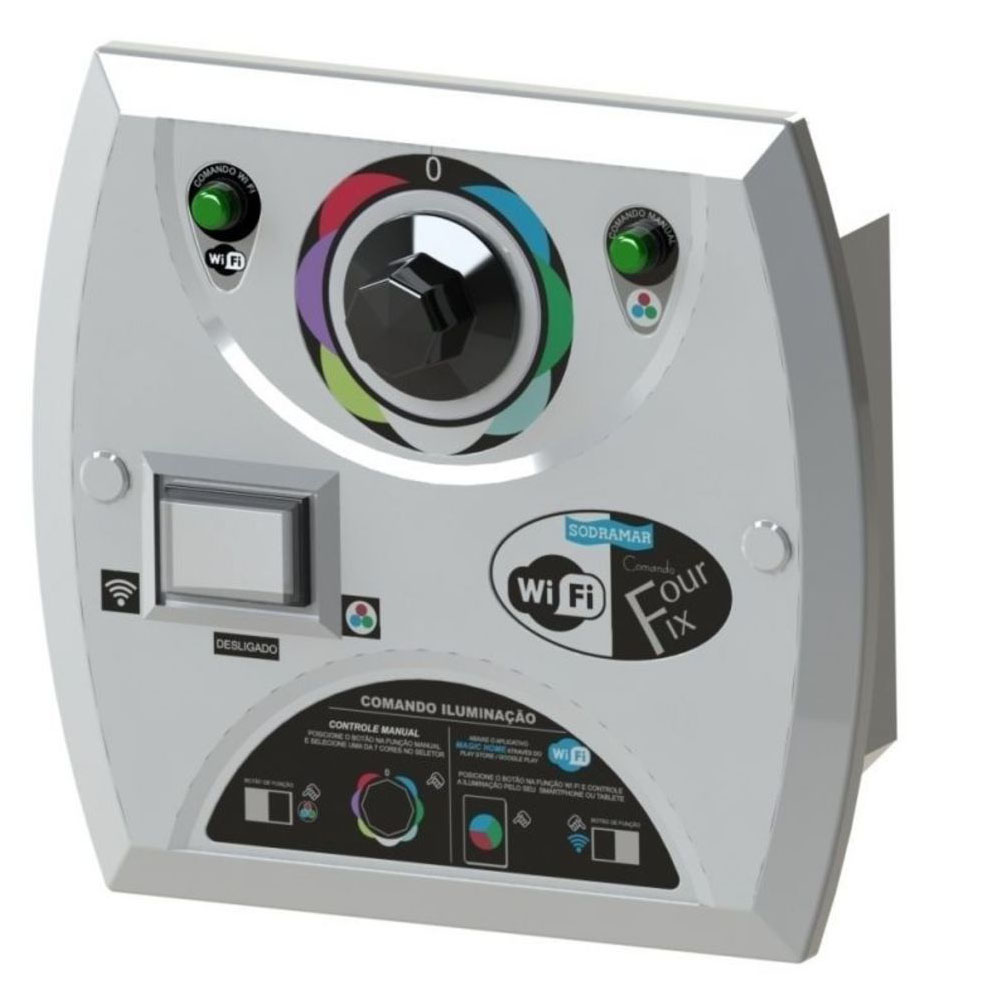 Kit 3 LED Piscina RGB Colorido COB + Central Wifi Sodramar