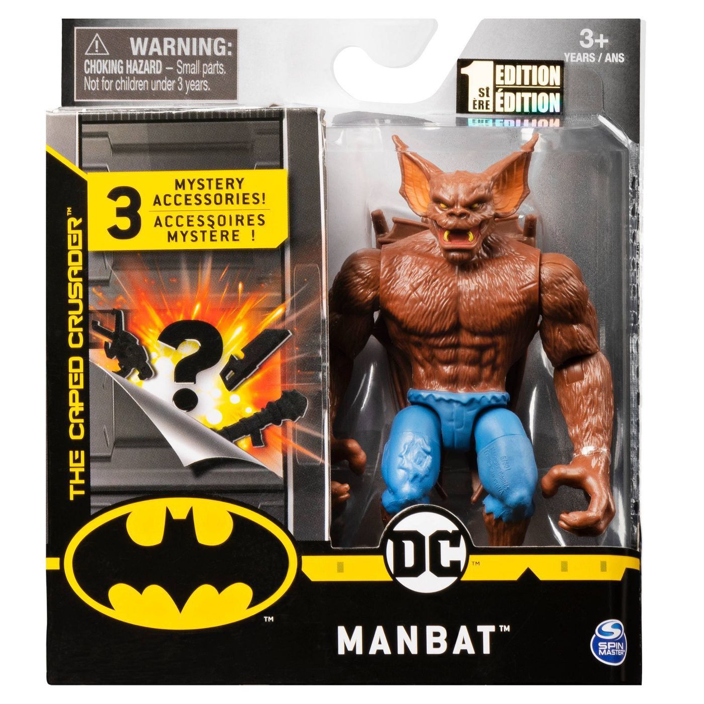 Boneco Man-bat - DC 3 Acessorios Misteriosos - Spin Master