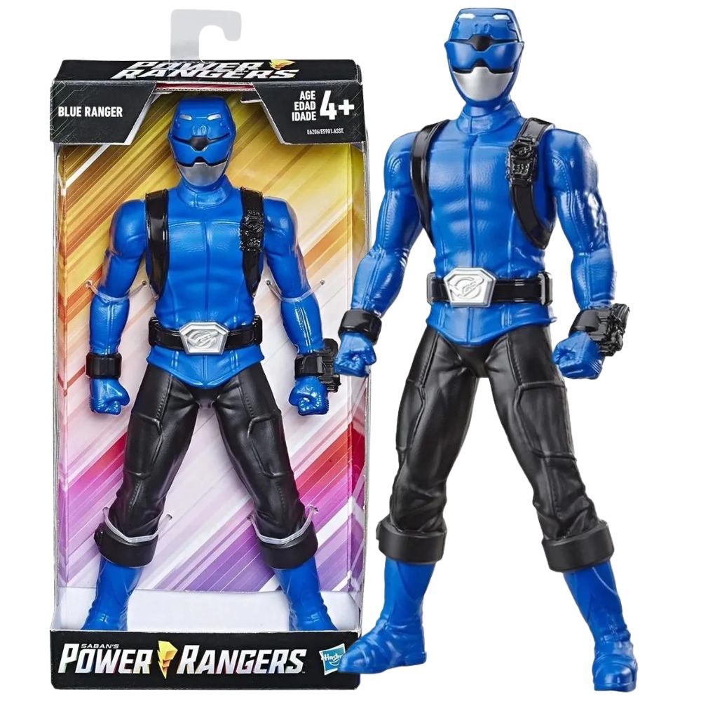 Boneco Power Rangers Beast Figura 25 cm Ranger Azul - Hasbro