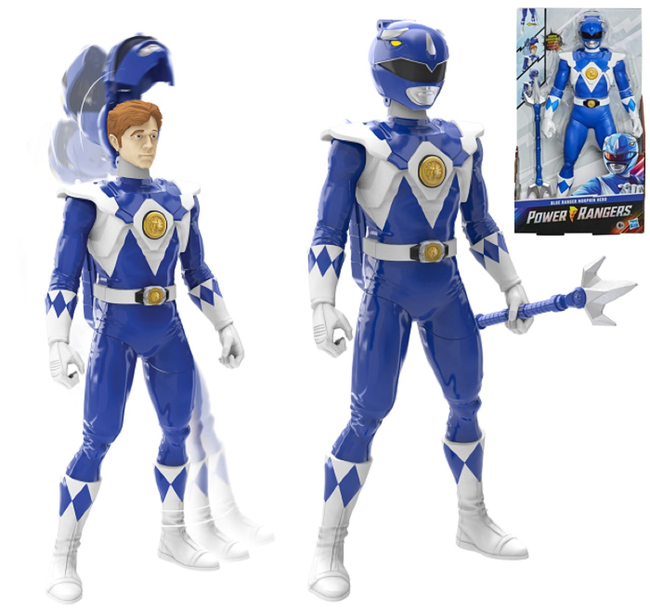 Boneco Power Rangers Blue Ranger Azul 30cm Morphin - Hasbro