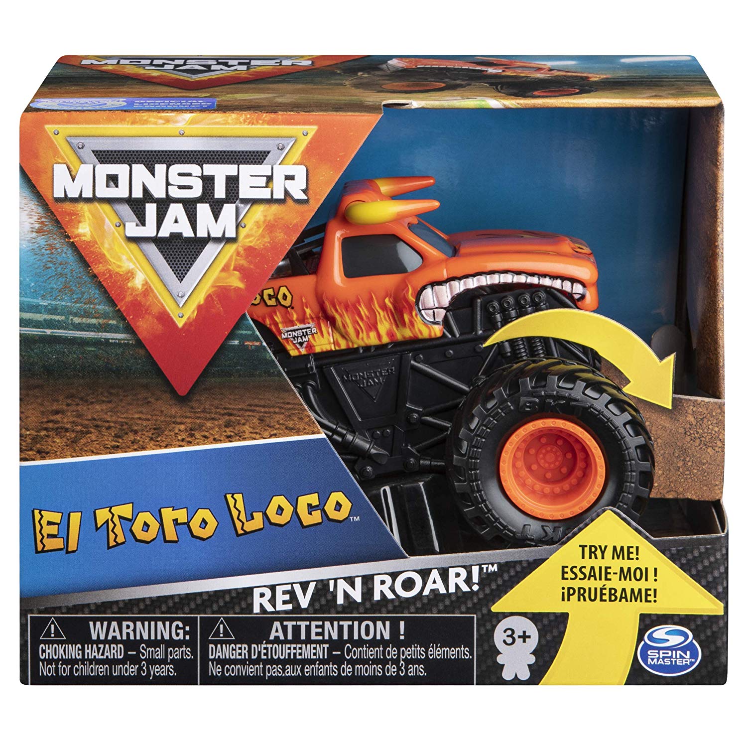 Monster Jam Rev´n Roar  Carro com Som - El Toro Loco - Sunny