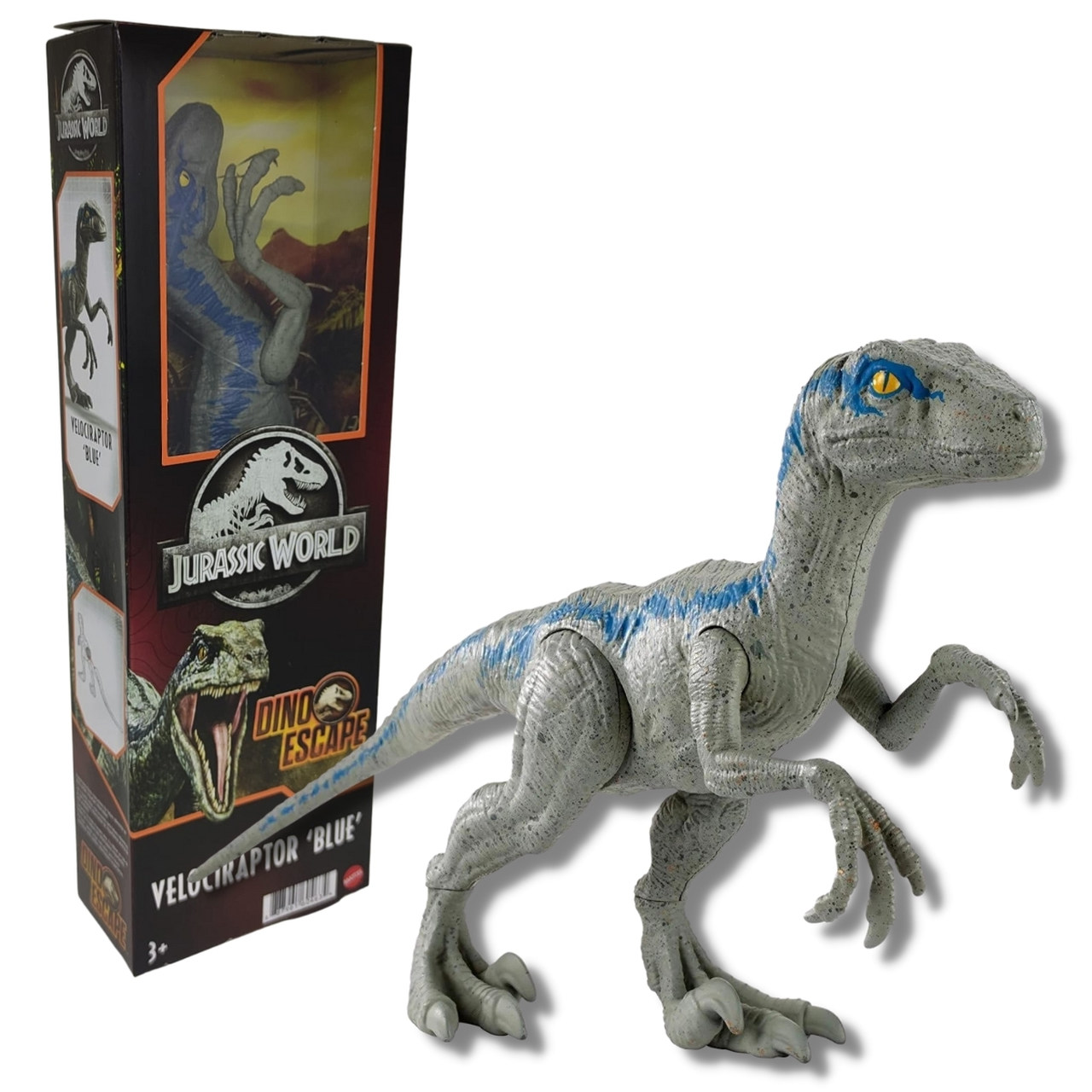 Dinossauro Velociraptor Blue - Jurassic World Rivals Mattel