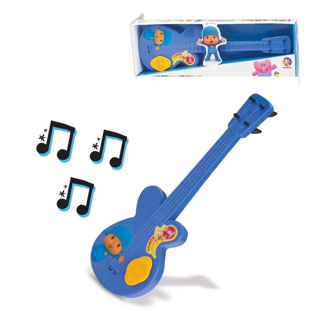 Pocoyo - Guitarra Instrumento Infantil com Som - Cardoso Toy