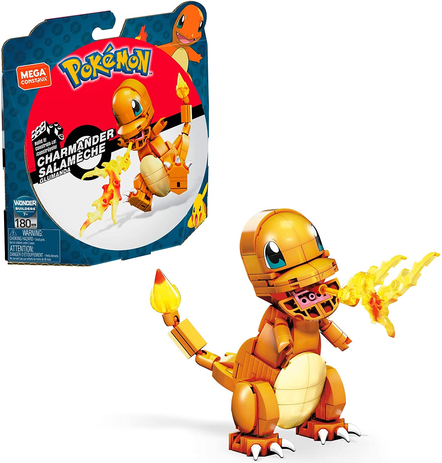 Pokemon Charmander - Mega Construx - Blocos Montar - Mattel