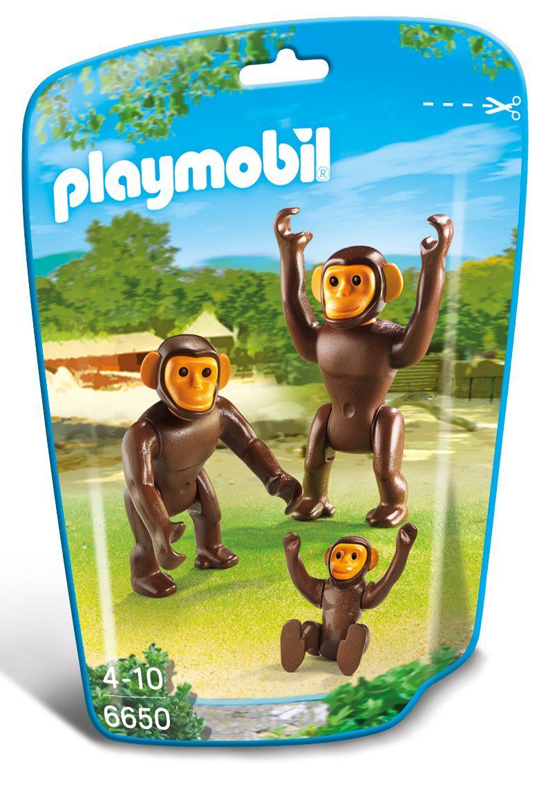 Saquinho Playmobil Animais Zoo - Família de Macacos - 6650