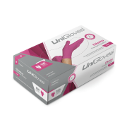 Luva Látex Rosa Pink Unigloves caixa c/100