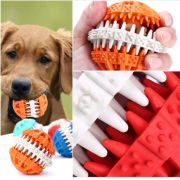 Bola Dentada Interativa - A refeição do seu cão com muito mais diversão! Brinquedo Interativo
