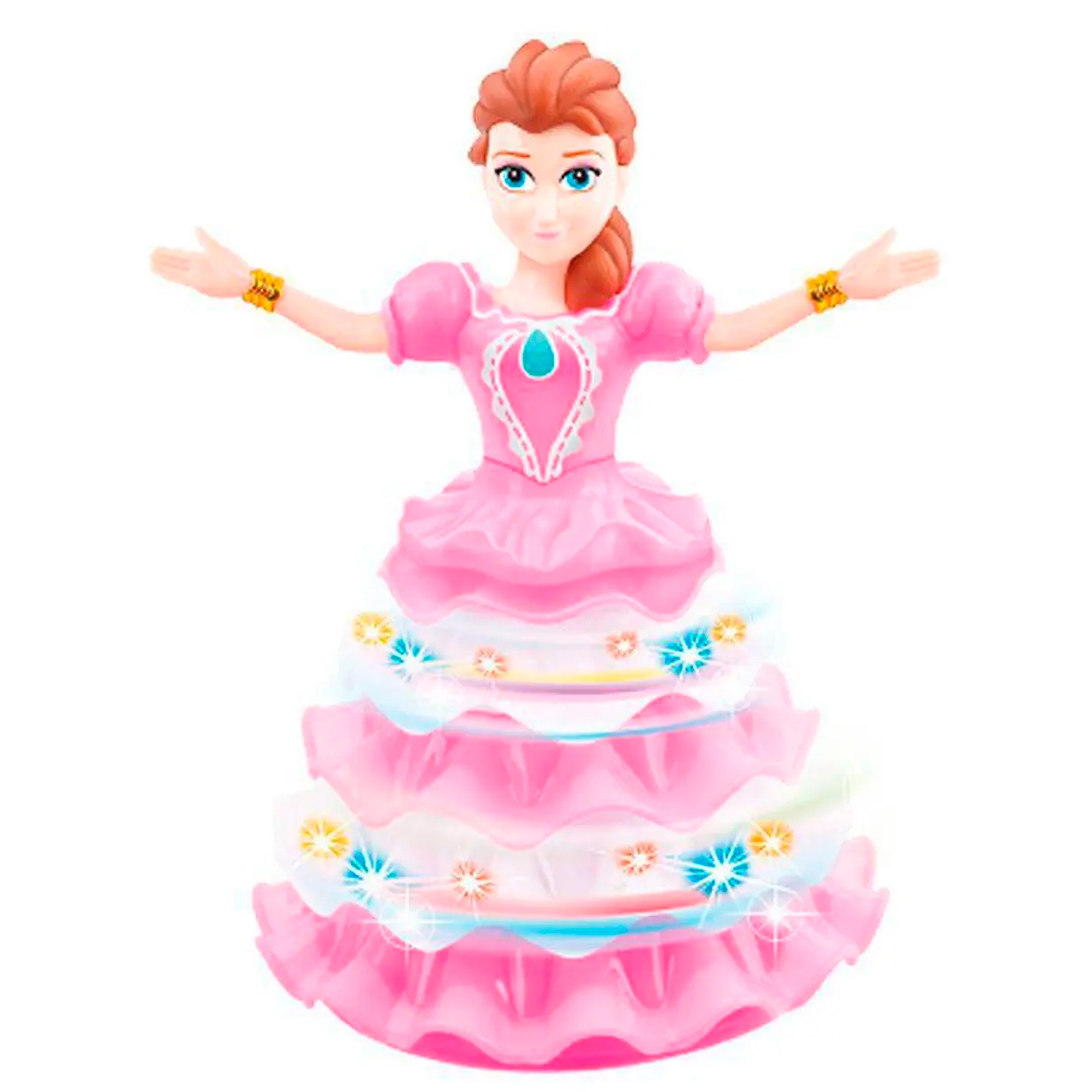 Dança Da Princesa Brinquedo Infantil Bate Volta C/ Luz E Som