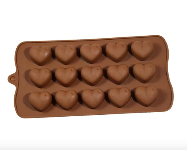 Forma em Silicone Molde Coração Para Bombom Chocolate Doce