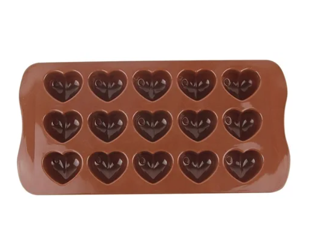 Forma em Silicone Molde Coração Para Bombom Chocolate Doce