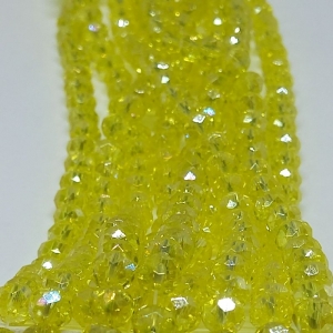 Fio de cristal chinês amarelo 6mm irisado