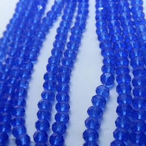 Fio de cristal chinês azul marinho transparente 8mm