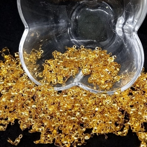 Terminal Tips dourado 1 5,5mm para bijuteria-10 un