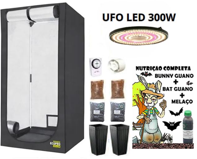 KIT CULTIVO INDOOR ESTUFA PRO BOX 60 UFO GROW LED 300W