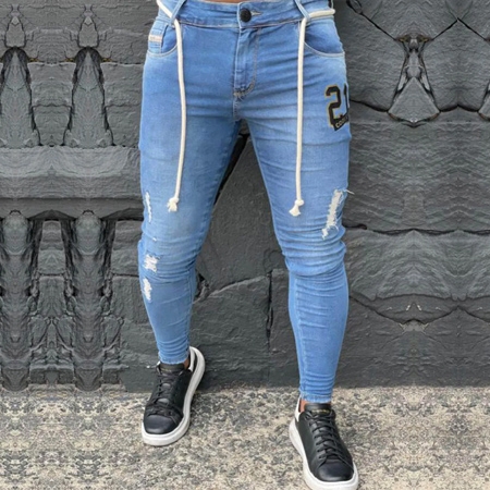 Calça Jeans Skinny Codi Azul ClC Detalhada