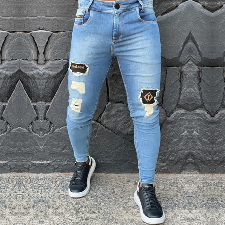 Calça Jeans Skinny Codi Azul Detalhe Five