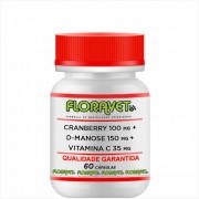 Cranberry 100mg + D-Manose 150mg + Vitamina C 35mg Pote 60 Cápsulas - Uso Veterinário
