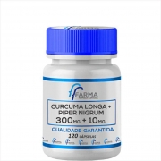 Curcuma Longa 300 mg + Piper Nigrum 10 mg 120 Cápsulas