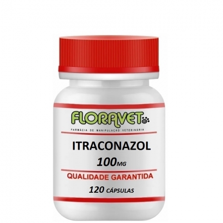 Itraconazol 100mg Pote 120 Cápsulas - Uso Veterinário