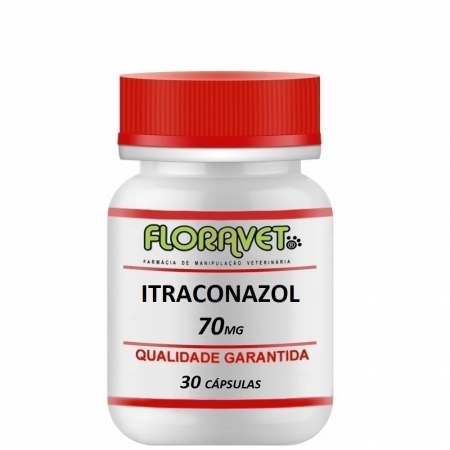 Itraconazol 70mg Pote 30 Cápsulas - Uso Veterinário