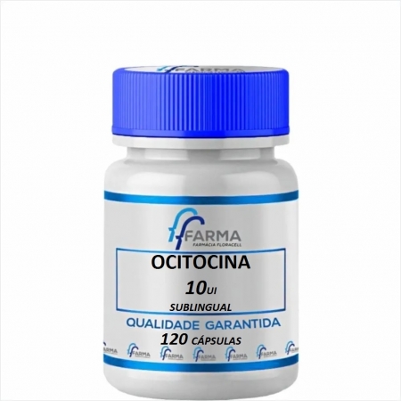 Ocitocina 10 UI 120 Cápsulas Sublingual Vegana Sabor Tangerina