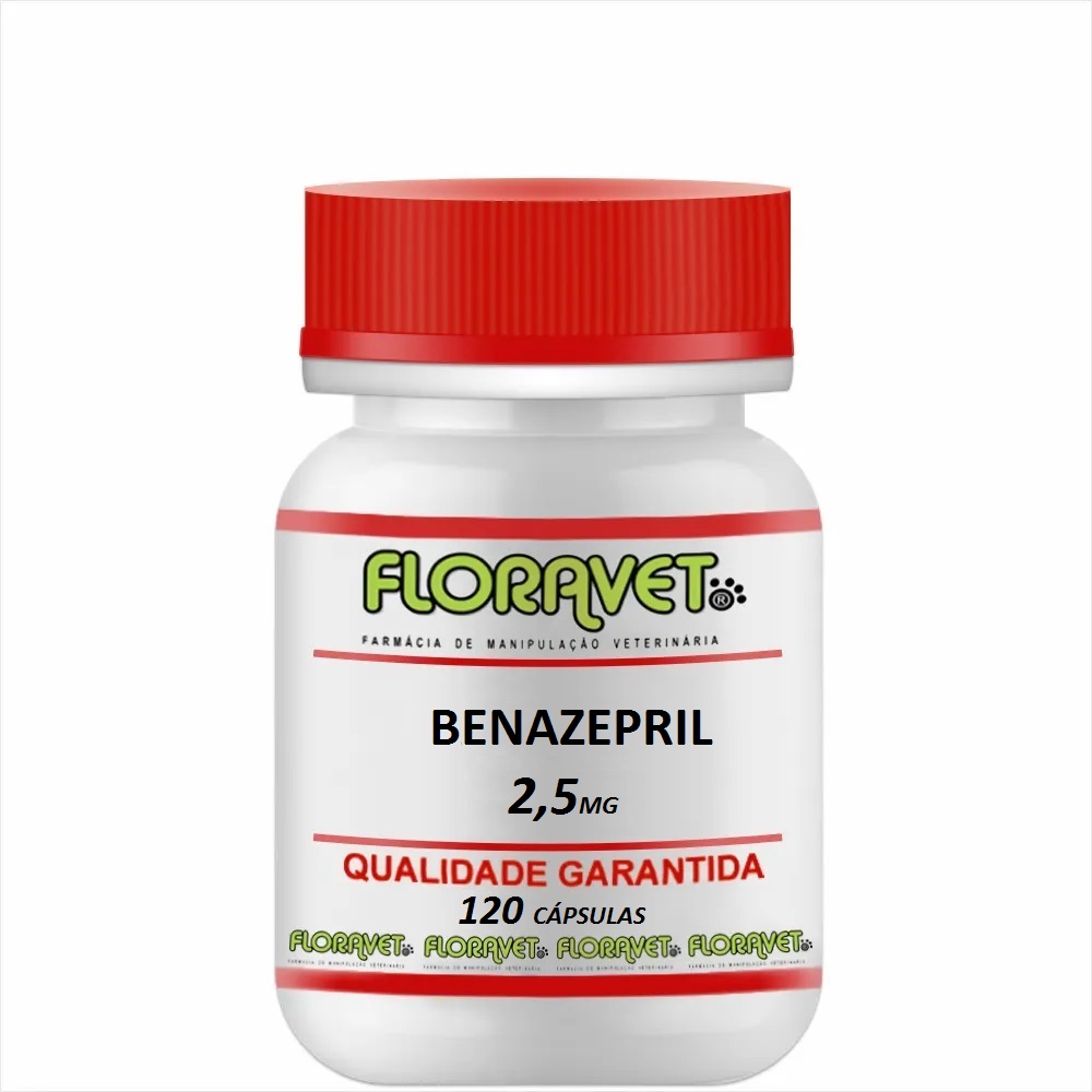 Benazepril 2,5mg Pote 120 Cápsulas - Uso Veterinário