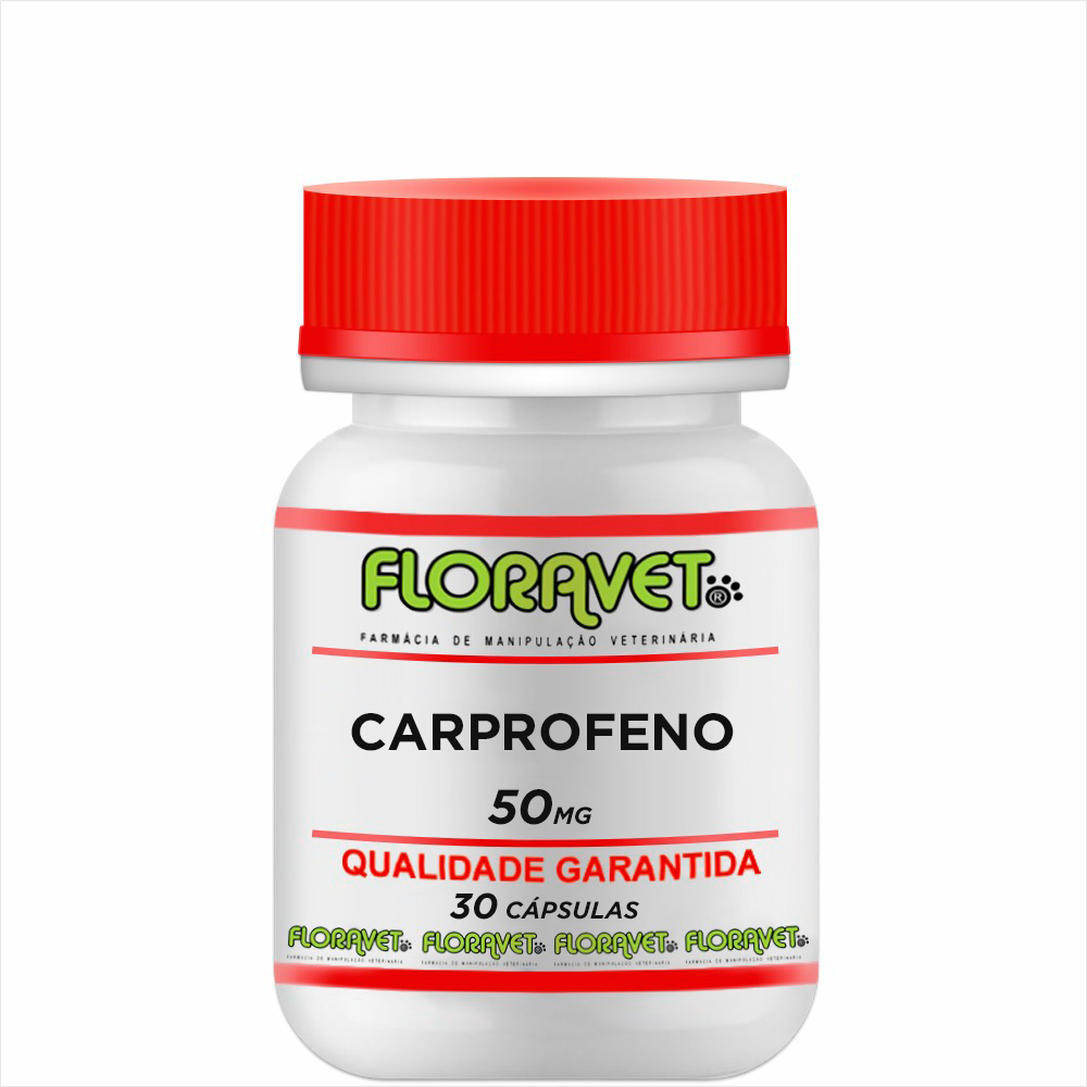 Carprofeno 50mg Pote 30 Cápsulas -  Uso Veterinário