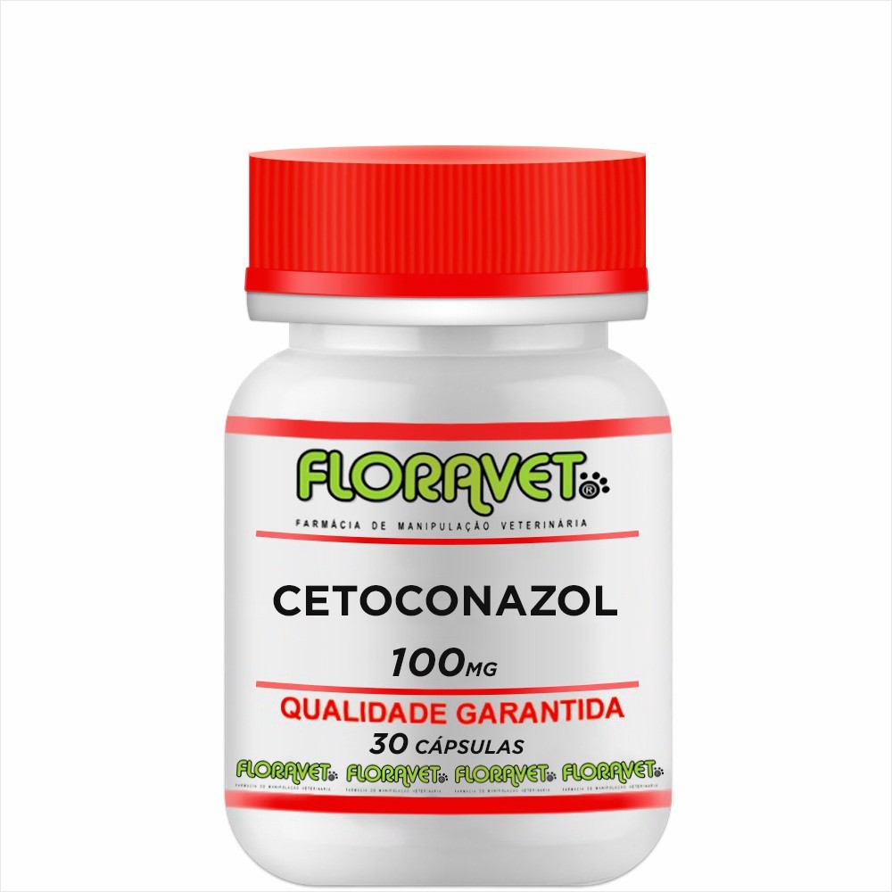 Cetoconazol 100mg Pote 30 Cápsulas - Uso Veterinário