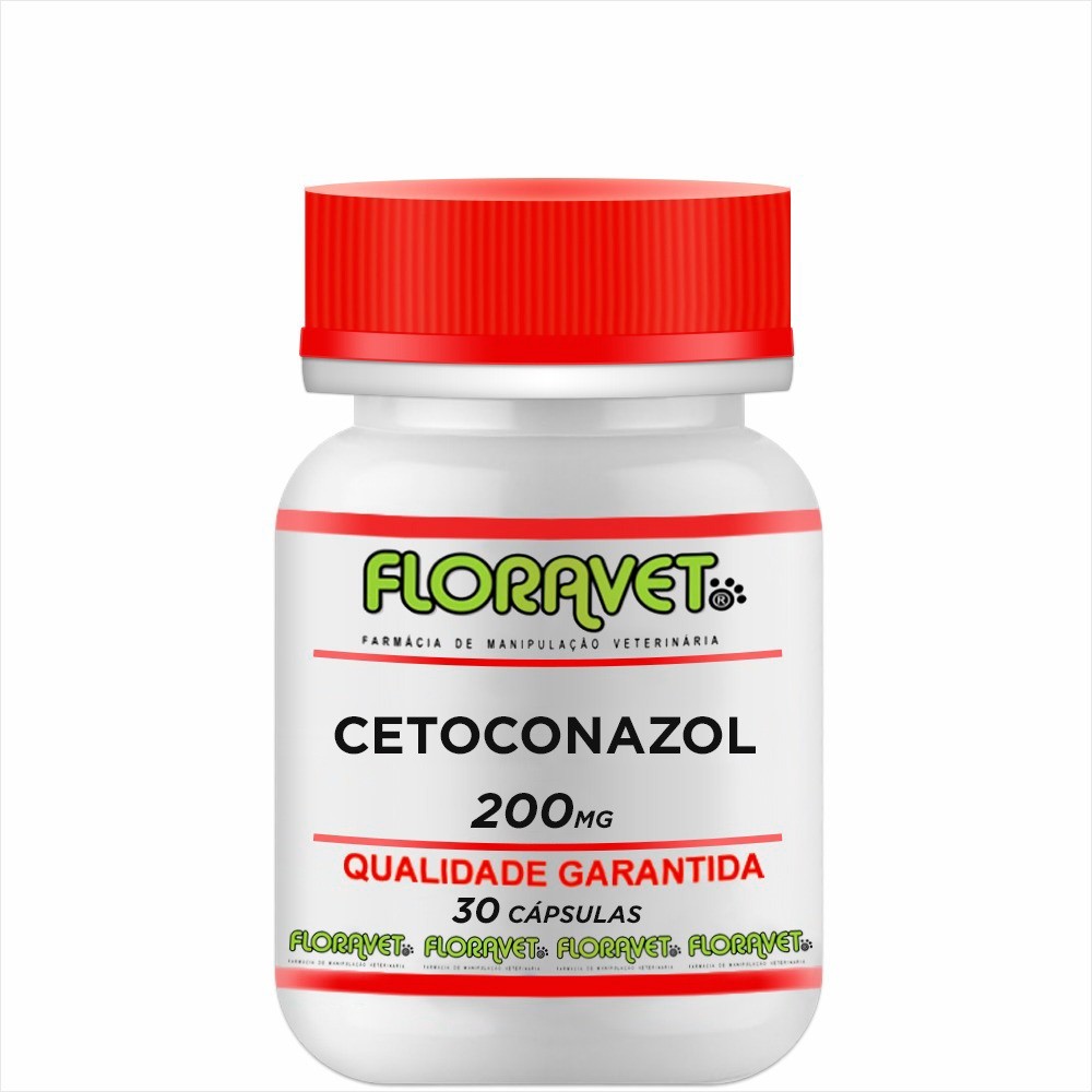 Cetoconazol 200mg Pote 30 Cápsulas - Uso Veterinário