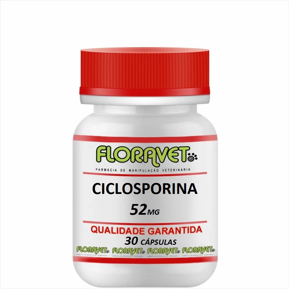 Ciclosporina 52mg Pote 30 Cápsulas - Uso Veterinário