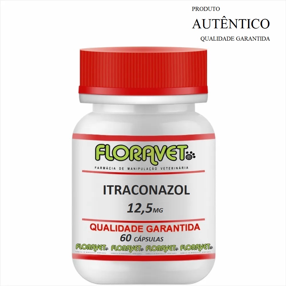 Itraconazol 12,5mg Pote 60 Mini Cápsulas - Uso Veterinário