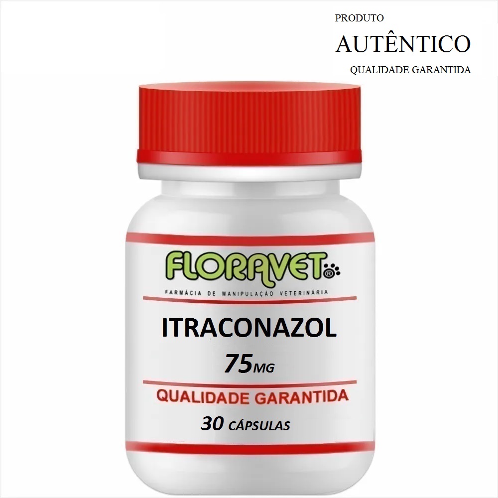 Itraconazol 75mg Pote 30 Cápsulas - Uso Veterinário