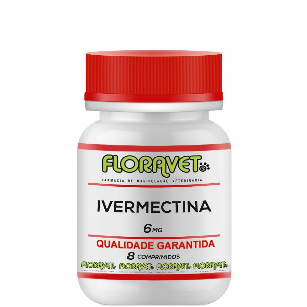 Ivermectina 6mg Pote 8 Comprimidos - Uso Veterinário